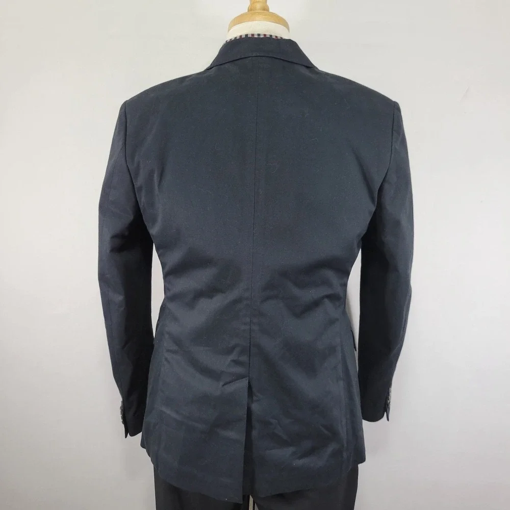 FAIRLANE‎ Men's Sport Coat Blazer Two Button Deep Navy Cotton Spandex Medium
